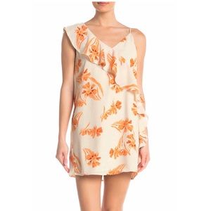 collective concepts floral ruffle dress NWT